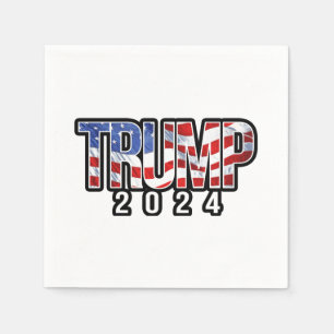 Servilleta De Papel Bandera onduladora de Trump 2020
