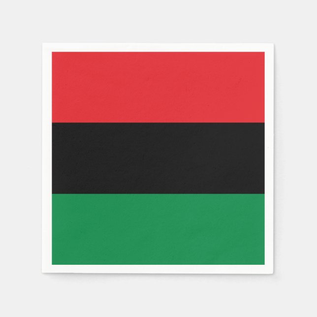 Servilleta De Papel Bandera Panafricana de la UNIA (Anverso)