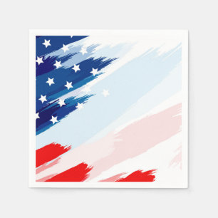 Servilleta De Papel Bandera Patriótica 4 de julio Ropa de papel