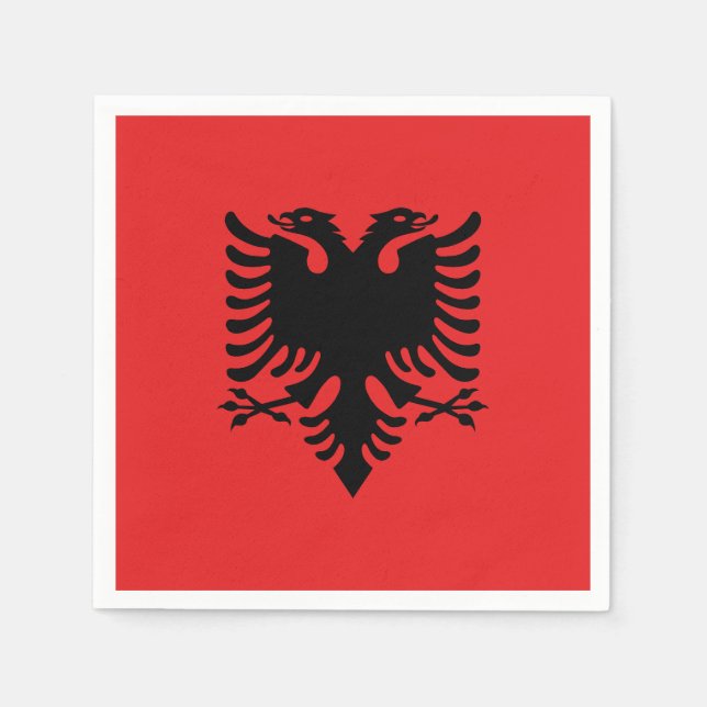 Servilleta De Papel Bandera patriótica albanesa (Anverso)