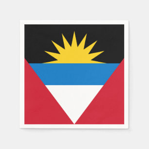 Servilleta De Papel Bandera Patriótica de Antigua y Barbuda