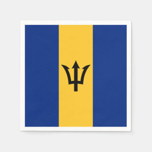 Servilleta De Papel Bandera Patriótica de Barbados