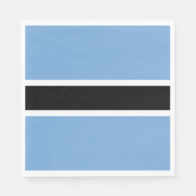 Servilleta De Papel Bandera Patriótica de Botsuana (Anverso)