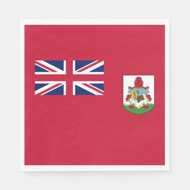 Servilleta De Papel Bandera patriótica de las Bermudas (Anverso)