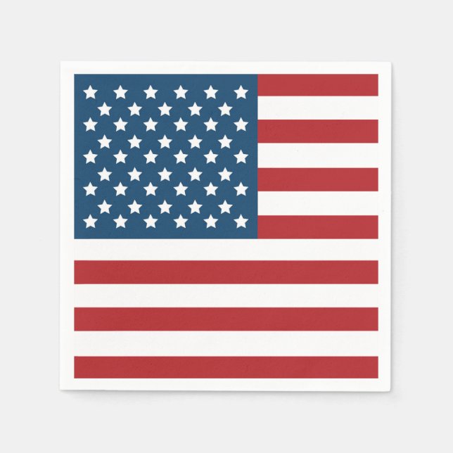 Servilleta De Papel Bandera Patriótica de los Estados Unidos (Anverso)