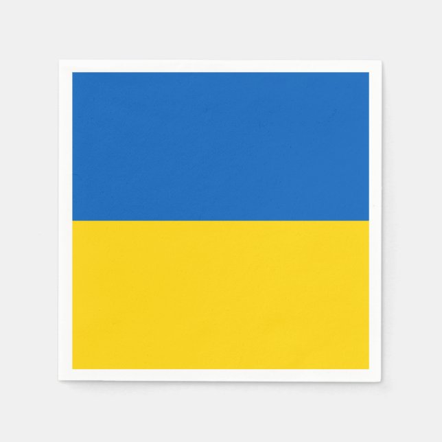 Servilleta De Papel Bandera patriótica de Ucrania (Anverso)