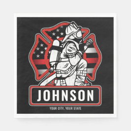 Servilleta De Papel Bandera Patriótica del Departamento de Bomberos Pe