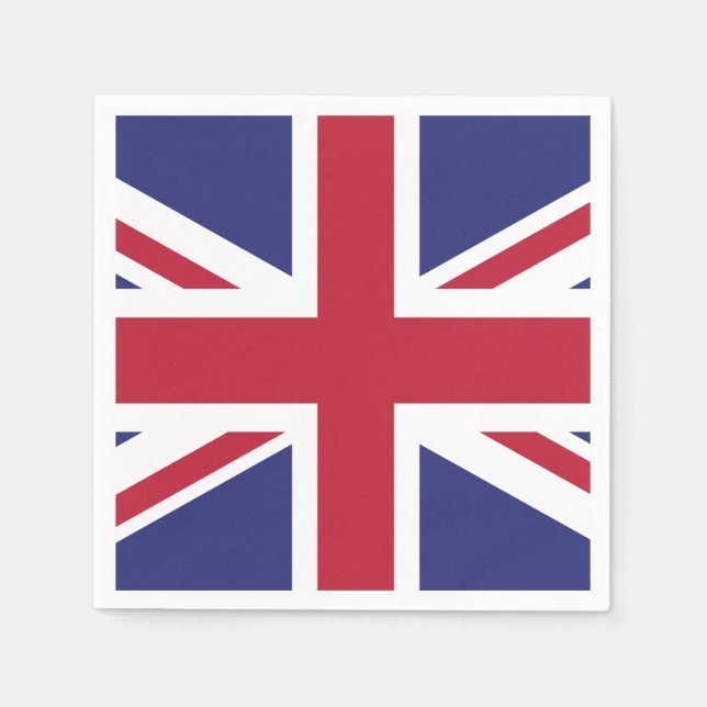 Servilleta De Papel Bandera Patriótica del Reino Unido (Anverso)