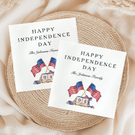 Servilleta De Papel Bandera Patriótica Estadounidense 4 De Julio