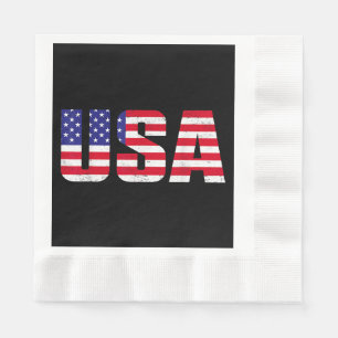 Servilleta De Papel Bandera Patriótica Estadounidense Para Hombres Niñ