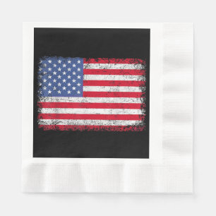 Servilleta De Papel Bandera Patriótica Estadounidense Para Hombres Niñ