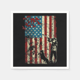 Servilleta De Papel Bandera patriotica estadounidense perturbada por l