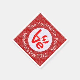 Servilleta De Papel Bandera Personalizada Canadian Red LOVE
