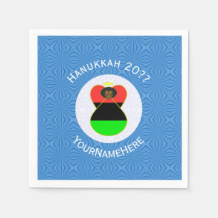 Servilleta De Papel Bandera personalizada de Hanukkah del ángel de la 
