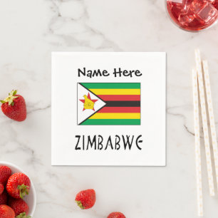 Servilleta De Papel Bandera personalizada de Zimbabue