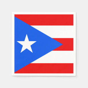 Servilleta De Papel Bandera portorriqueña clásica