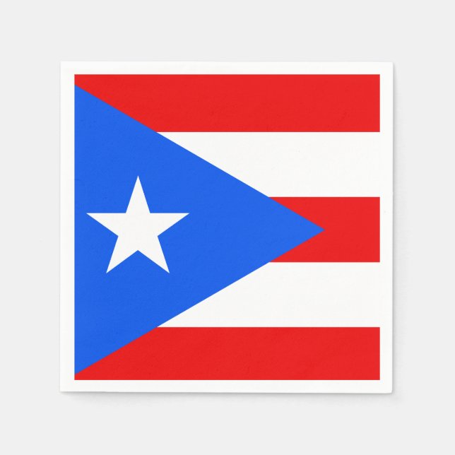 Servilleta De Papel Bandera portorriqueña clásica (Anverso)