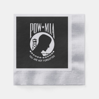 Servilleta De Papel Bandera POW MIA: Soldados desaparecidos de la guer