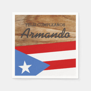 Servilleta De Papel Bandera puertorriqueña del tema