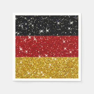 Servilleta De Papel Bandera purpurinas de Alemania con las chispas