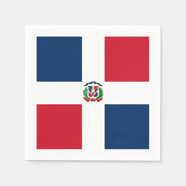 Servilleta De Papel Bandera: República Dominicana (Anverso)
