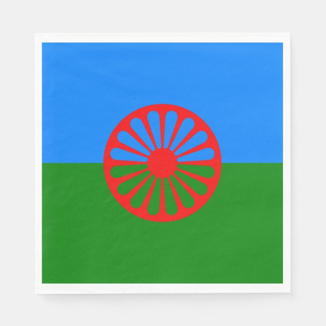 Servilleta De Papel Bandera romaní (Anverso)