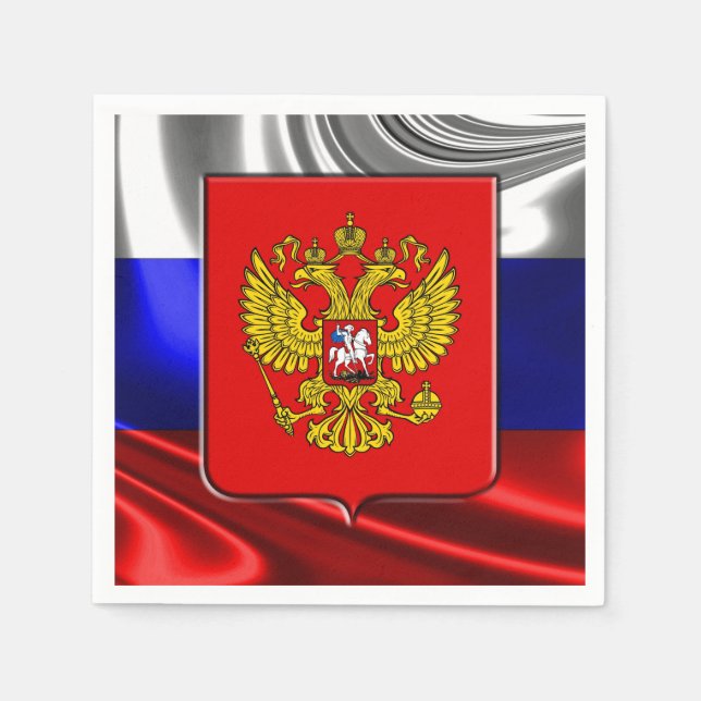 Servilleta De Papel Bandera rusa (Anverso)