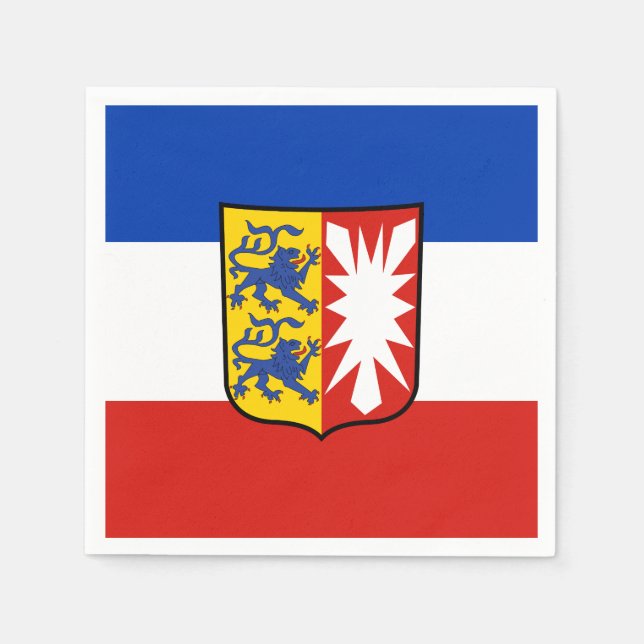 Servilleta De Papel Bandera Schleswig-Holstein Papeles (Anverso)