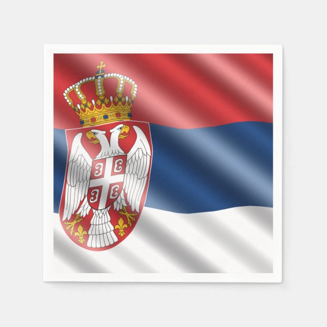 Servilleta De Papel Bandera serbia (Anverso)
