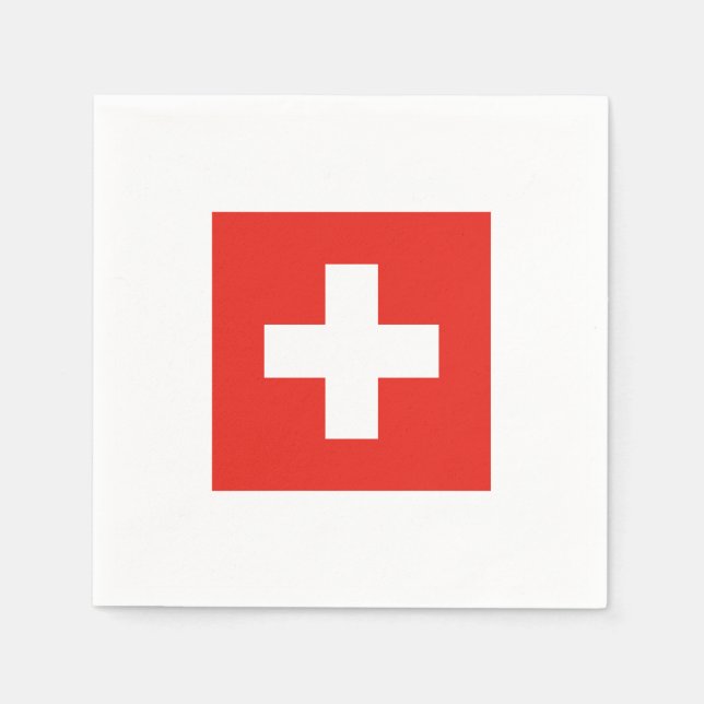 Servilleta De Papel Bandera suiza (Anverso)