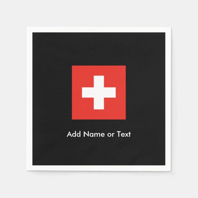 Servilleta De Papel Bandera suiza (Anverso)
