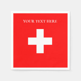 Servilleta De Papel Bandera Suiza Personalizada Schweiz Europa Suiza