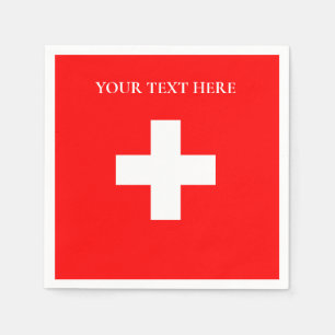 Servilleta De Papel Bandera Suiza Personalizada Schweiz Europa Suiza