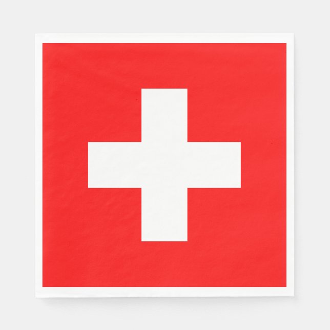 Servilleta De Papel Bandera suiza (Suiza) (Anverso)