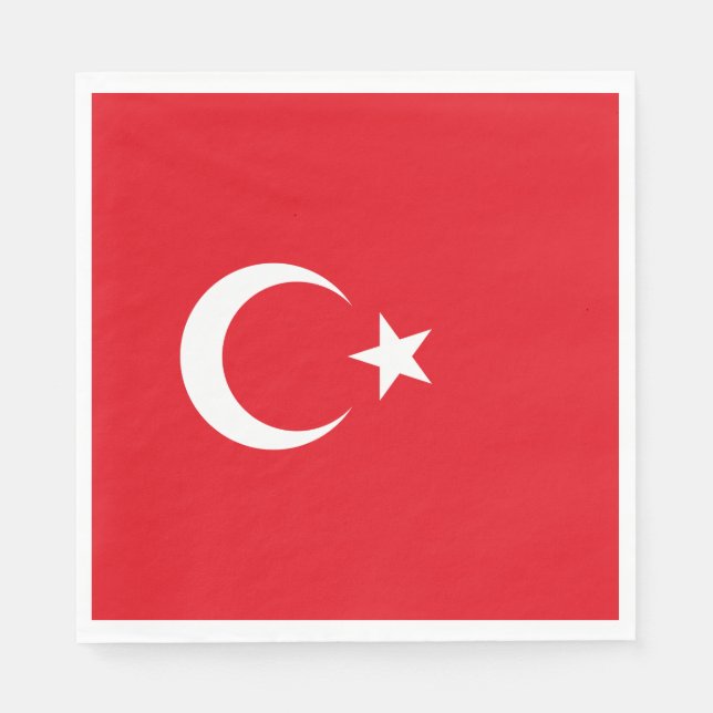 Servilleta De Papel Bandera turca (Turquía) (Anverso)