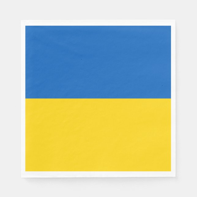 Servilleta De Papel Bandera ucraniana (Ucrania) (Anverso)