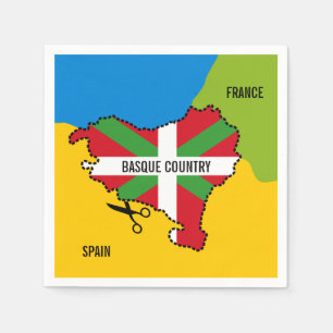 Servilleta De Papel Bandera vasca Ikurriña, independencia vasca del