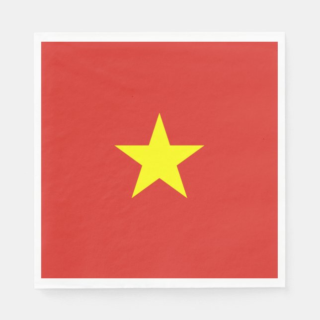 Servilleta De Papel Bandera vietnamita (Vietnam) (Anverso)