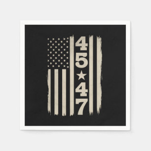 Servilleta De Papel Bandera vintage de EE. UU. Trump 45 47 47º preside