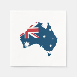 Servilleta De Papel Bandera y mapa de Australia
