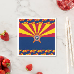 Servilleta De Papel Bandera y Sello de Arizonan, Bandera de Arizona
