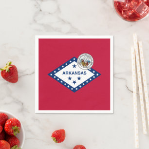 Servilleta De Papel Bandera y Sello de Arkansan, Bandera de Arkansas