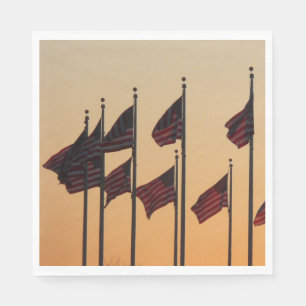 Servilleta De Papel Banderas al atardecer Patriótico americano USA
