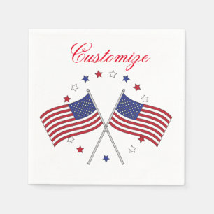 Servilleta De Papel Banderas americanas Thunder_Cove patriótico el 4