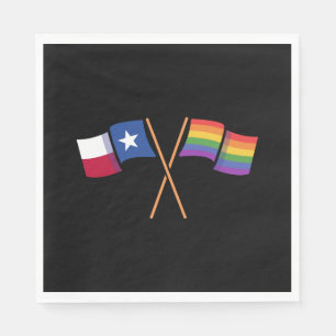 Servilleta De Papel Banderas de diseño de Texas para orgullosos LGBT+ 