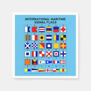 Servilleta De Papel Banderas de señal marítimas internacionales