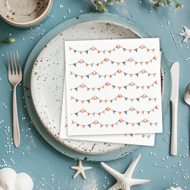 Servilleta De Papel Banderas Náuticas Baby Shower (Subido por el creador)