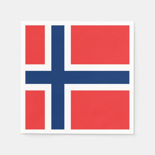 Servilleta De Papel Banderas noruegas (Anverso)