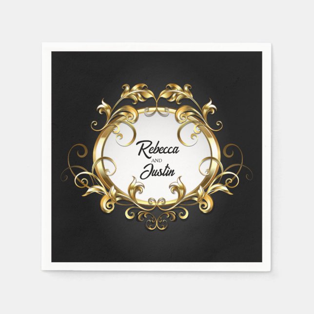 Servilleta De Papel Banner antiguo oval modernos toallas de boho (Anverso)