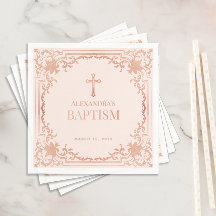 Baño de niña Rosa Dorado Clarito Elegante Vintage